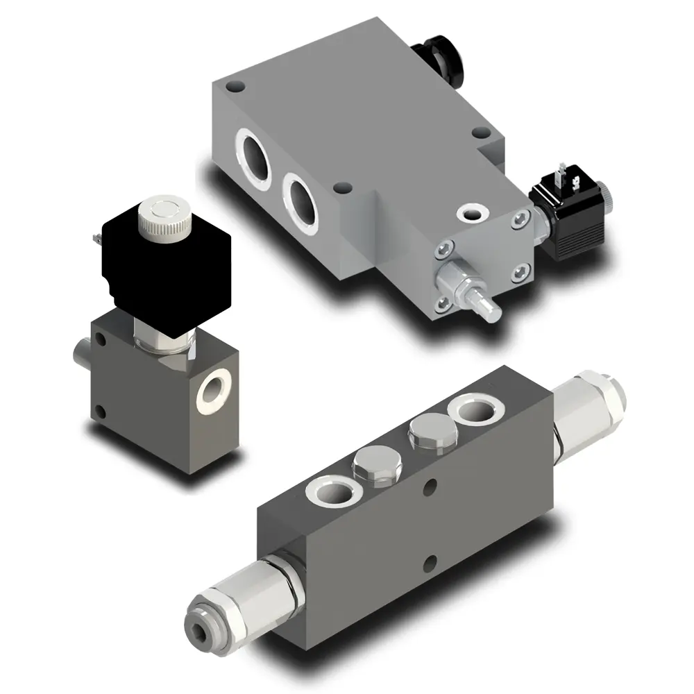 Válvulas Limitadoras e Redutoras de Pressão Modelares CETOP NG6-NG32, em Bloco e Cartucho